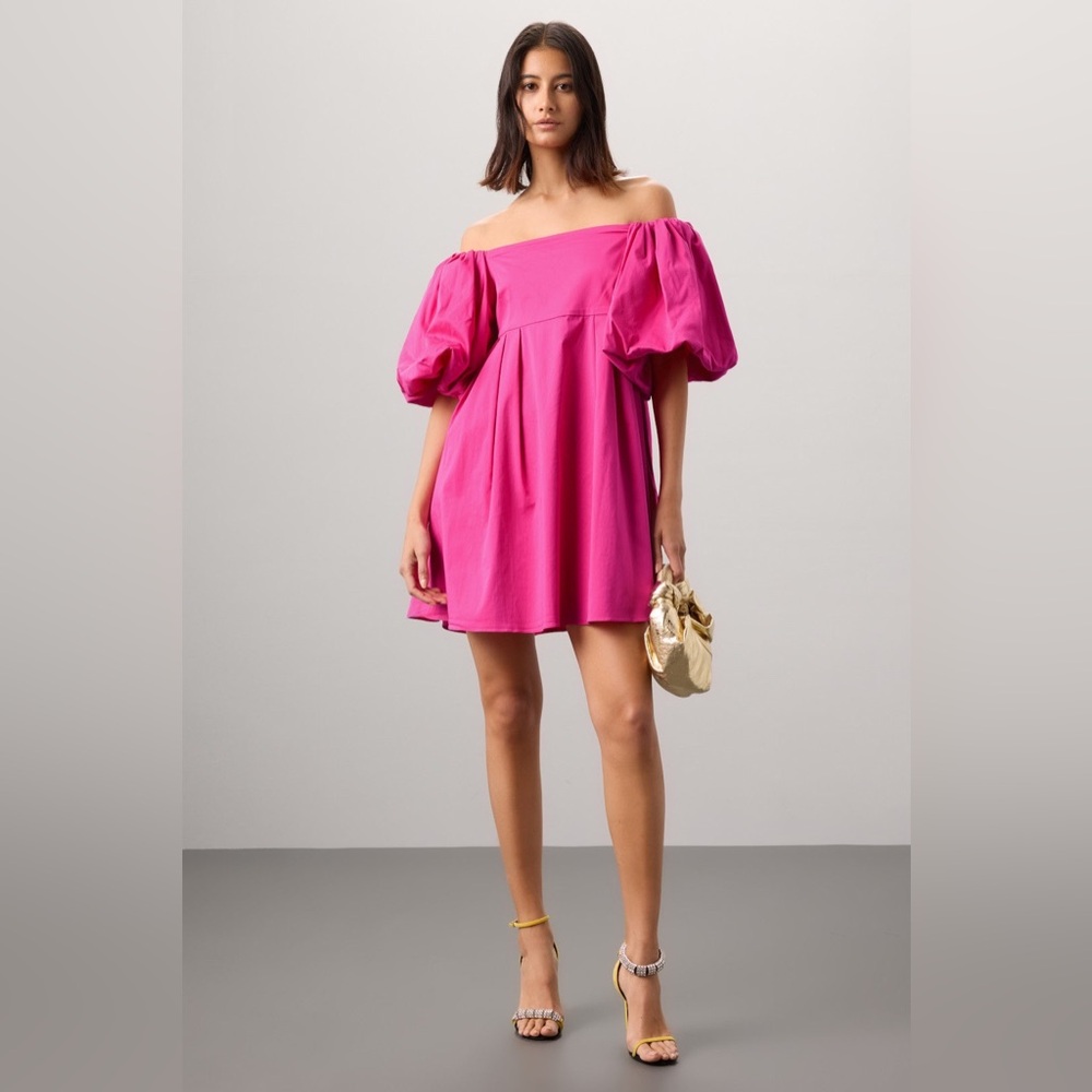 Peter Som collective pink‎ puff sleeved dress size 12